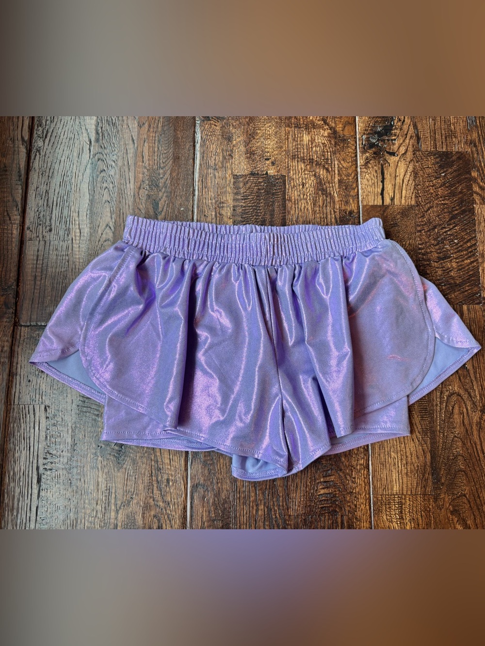 Mia New York girls athletic metallic shorts size medium NWT